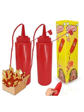 Rolig ketchupflaska med realistisk sandskulpturdesign - Ny leksak för fester, avslappnings- och skämtpresenter, festtillbehör, humoristisk pryl, nyhet, kreativt skämt, unikt hantverk, skämtpryl, nöjessökare