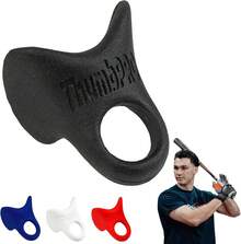 ThumbPRO - Protector para el pulgar de béisbol, ayuda para batear y reforzar el agarre, reduce la picadura, mejora el columpio, para béisbol y sóftbol, todos los niveles, mano izquierda/derecha, 3 - Negro carbón - Ver 2