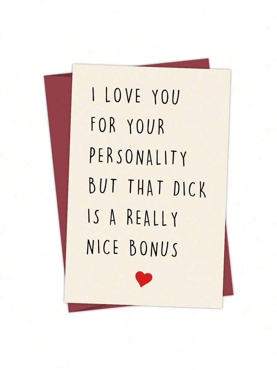 1pc Special Anniversary Card, Funny Rude Dirty Birthday Valentine's Card For Husband Boyfriend Him Fiance Men Back To School - 單件 - 查看 1