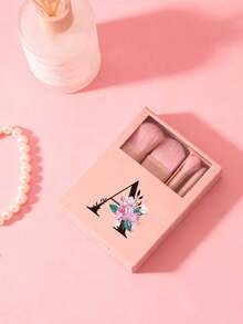Set di pennelli cosmetici portatili color pelle con specchi, stampa floreale con lettere da A a Z, set di pennelli per trucco con setole morbide, pennelli da viaggio per il trucco con scatole a specchio, penne cosmetiche multifunzione mini, pennelli per fondotinta, pennelli per ombretti, strumenti per principianti per la bellezza, set di organizer per il trucco, rastrelliera per il trucco, include pennelli cosmetici, regali convenienti per ragazze, set di strumenti per il trucco, forniture da viaggio portatili, articoli da viaggio necessari, set di pennelli completo, set di pennelli per il trucco, kit di trucco completo, set di pennelli, set di pennelli per il trucco, set regalo per il trucco