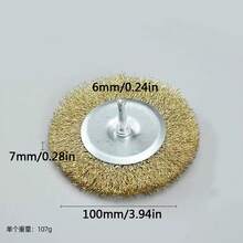 1pc Rotary Tool Brass Wire Brush Set, Flat Brush, Bowl Brush, End Brush, Polishing Tool - Multicolor - View 8