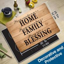 Home Family Blessing Stove Top Rubber Cover For Electric Stove, 28x20.5" Protective Pad, Induction Cooker Glass Ceramic Cooktop Protector, Heat Resistant Anti-Scratch Non-Slip Stovetop Cover, Coffee Mat, Kitchen Extra Counter Space - 家 - 查看 3