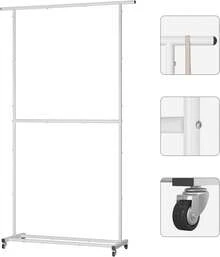 Telescopic Clothes Drying Racks - White - View 1