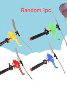 1/2/6PCS 360° Rotating Hand-Pull Wire Flying Helicopter Toy For Kids, Outdoor Sports Airplane Model, Bulk Party Favors, Goodie Bag Stuffers & Classroom Prizes For Boys 3 4 5 6 Year Old Christmas Stocking Suffers, New Year, Back To School Supplies, - Multicolor - View 7
