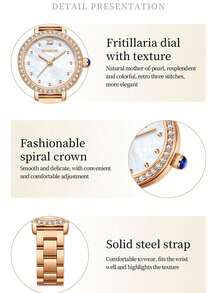 SANDA. SANDA Women Watch Bracelet Watch Band Fashion Elegant Design Alloy Compact Women's Graduated Quartz Watch Gift Waterproof Watch - White - View 8