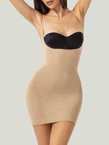 女士提臀收腹露背连体塑身衣显瘦紧身连衣裙