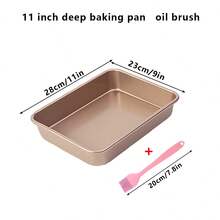 9/11/13-Inch Non-Stick Deep Cake Pan With Extra Height For Baking Chiffon Cake, Swiss Roll, Cookies, Bread, Biscuits, And More, Home Kitchen Bakeware For Baking Cakes - Rectangular Deep Cake Plate - View 17