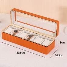 6-Slot Metal High-End Watch Box, Multi-Color With Transparent Window, Sectioned For Mechanical And Electronic Watches, Portable Watch Storage And Display, Suitable For Men And Women, Perfect Gift - Multicolor - View 11