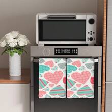 2/4 Piezas Juego, Paños de Cocina, Toallas de Microfibra Modernas Súper Absorbentes con Estampado de Corazón, Toallas de Té para Cocinar y Hornear, Paños de Limpieza, Toallas de Mano, Toallas de Té, Ultra Suaves y Altamente Absorbentes, Decoración de Cocina, Regalos para Vecinos, Regalos para Mamá, Regalos de Cumpleaños, Regalos de Inauguración de Casa para Amigos, Artículos Esenciales de Cocina, Necesidades Diarias