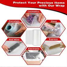 Bubble Cushioning Wrap Rolls, 3_16" X 12" X 72' Ft Total [2 Rolls Of 36 Feet] Perforated Every 12", 20 Fragile Stickers For Packaging, Shipping, Mailing - ColorC - 查看 7