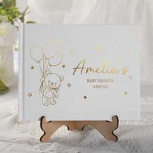 1pc Personalized Black Or White Horizontal Message Book, Customized Photo Album, Gift For New Parents Of Girls Or Boys - Multicolor 1 - View 5