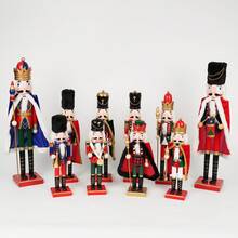 Wooden Nutcracker Decor 24inch, Thanksgiving Nutcracker Soldier Figure For Home And Table, Festive Harvest Collectible, Fireplace Mantle Decoration For Thanksgiving Holiday - 紅色 - 查看 7
