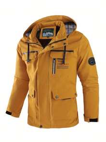 Áo khoác thể thao nam, áo khoác gió, du lịch ngoài trời, đi bộ đường dài, mùa xuân và mùa thu - Màu vàng - Xem 2