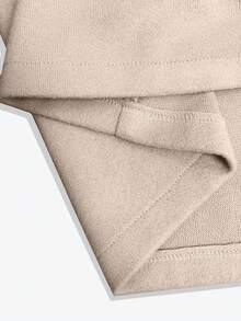 女士优雅系带长袖长款外套，冬季女士粗花呢外套，配腰带蝴蝶结，适合日常休闲、户外度假、办公室穿着。 - 杏色 - 查看 6