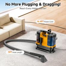 Carpet Cleaner,  18Kpa Powerful Suction Spot Cleaner Machine, Portable Spot And Stain Cleaner, Easy Move With Handle, Deep Cleaning Machine For Couch, Stairs, Car And Pet Messes, Orange - US A Type Plug(110-127V) - View 9