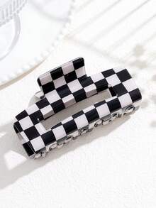 1个女士高品质绿色、粉色、黑色方格纹4英寸超大号发爪夹，优雅甜美百搭配饰，防滑牢固，时尚头饰，适合圣诞节、圣帕特里克节、情人节、复活节等节日、派对、日常佩戴及送礼。优雅发夹，时尚发饰。 - 彩色 - 查看 11