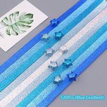 90/360/520/540Pcs Glitter Origami Star Paper Strips, Lucky Star Decoration Paper Strips For DIY Hand Art Crafts Origami, Great For Classroom Craft Projects And Party Gift Giving - Multicolor - View 15