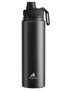 Meoky 26oz Insulated Stainless Steel Sports Water Bottle With Spout And Handle Lid, Wide-Mouth Bottle, Double-Wall Stainless Steel, Leak-Proof Design, Suitable For Sports, Outdoors, Travel, School, And Office