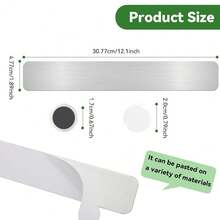 ZDZBLX Magnetic Board 5Pcs, Magnet Bulletin Board Frameless Stainless Steel Iron Board Strips, Adhesive BacFKing Metal Magnet Boards,Memo Strip For Wall Schoolsss Office Home Use,Includes 10 White Magnets,5pcsBigIronstrip-10PCS2CMWhitemagnet - 5 miếng sắt lớn - 10 miếng nam châm trắng 2cm - Xem 3