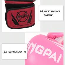 GINGPAI Găng tay đấm bốc chuyên nghiệp cho trẻ em tập Kickboxing, Muay Thái, MMA, Găng tay đấm bốc thoáng khí cho nam và nữ - Nhiều màu - Xem 7