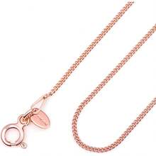 TendenciaAmberta Cadena Barbada Plata de Ley 925 Chapada en Oro Rosa 14k 1.3mmCalidad premium - 500 milímetros - Ver 2