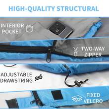 Sleeping Bags, Camping Sleeping Bag For Adults, 3 Season Warm & Cool Weather, Lightweight Waterproof Sleeping Bags For Indoor Outdoor Camping Traveling BackpacFKing, Pink/Blue/Black,Blue - 藍色 - 查看 6
