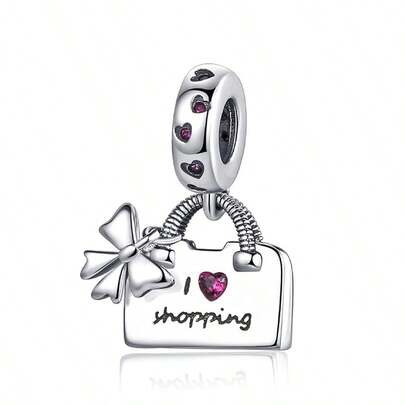 Silver-Plated Charms Suitable For Women DIY Pendant, Bracelet, And Necklace, Ideal Gift For Valentine's Day, Mother's Day