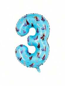 123Pcs Frozen Theme Birthday Decoration Set Background Cloth Latex Ball Home Decor Balloon Set - Multicolor - View 8