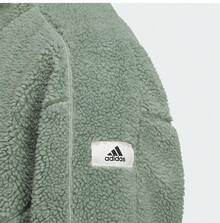 Adidas Unisex minimalistische Jacke mit warmem Stehkragen - Grün - Übersicht 5