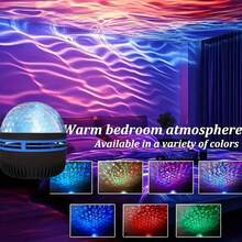 [Máy chiếu Aurora Wave 14 hiệu ứng ánh sáng] Máy chiếu LED Aurora Wave - Đèn ngủ 2 trong 1 hình ảnh cực quang phương Bắc và sóng biển kèm điều khiển từ xa, 14 hiệu ứng sống động, sử dụng cáp đi kèm, lý tưởng cho phòng ngủ, phòng trò chơi, trang trí rạp hát tại nhà, chiếu sáng không gian xung quanh và thư giãn - ánh sáng đa sắc - Xem 9