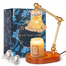 Retro Candle Lamp Warmer, Electric Candle Warmer With Timer & Dimmer, Adjustable Height Candle Light Warmer, Home Fragrance Decor Christmas Housewarming Birthday Gifts For Women - 美規A型插(110-127V) - 查看 9