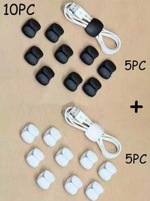 20 Peças/10 Peças/5 Peças Clipe Colorido para Cabo de Dados, Fivela de Armazenamento de Linha de Dados Colorida, Clipe Fixador de Linha de Dados Multifuncional, Clipe de Gerenciamento de Cabos Multiuso - Solução de Plástico Durável para Cabos de Carregamento, Fones de Ouvido e Plugues, Organizador Simples, Ferramenta de Armazenamento de Linha de Carregamento/Telefone, Decoração de Escritório, Dormitório e Casa