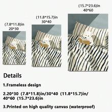 1pc Cute Dog Reading Unframed Canvas Poster, Cozy Dog In Bed Illustration With Striped Blanket, Whimsical Wall Decor For Room Decor, Home Decor, Bedroom Decor, Living Room Decor, Wall Decor, Playful Book Lover Art Print For Room Decoration Aesthetic - Multicolor - View 9