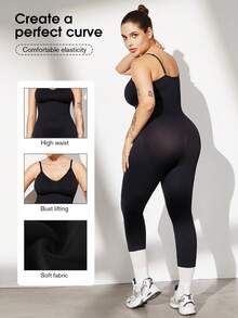 Plus Size Woman Activewear Yoga Clothes Seamless Gym Sports High Support Moisture Wicking Workouts Breathable Outdoor Jumpsuit Rompers Bodysuit Sportwear
