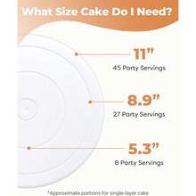 11-Inch Rotating Cake Turntable - Smooth Spinning Cake Decorating Stand For Baking, Frosting & Display - Non-Slip, Sturdy Base, Easy-Clean - White - View 6