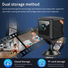 1080P HD Wireless Security Camera, With WiFi & USB Charging, Compact Design, Suitable For Home & Outdoor Monitoring, Black, Wireless Security Camera, Fashionable Appearance, Durable - Black - View 12