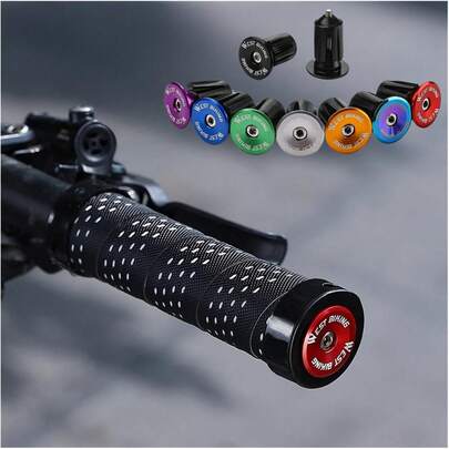 2pcs Bicycle Handlebar Expansion Plugs, Aluminum Alloy Handlebar Decorative Accessories, Bike Grip Decorative Caps, With Installation Tool, Suitable For Mountain Bike, Road Bike, Multiple Colors Available