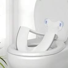可折叠儿童马桶训练座圈，旅行尺寸，带吸盘，适用于各种马桶款式 | 强力吸附，长度可调节 | 防滑带防溅罩，易于清洁，白色。 - 彩色 - 查看 8