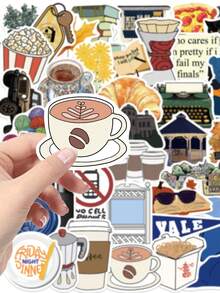 50pcs Exquisite Stickers, Winner Girl Stickers, Handmade Materials, Vinyl Stickers - Multicolor - View 5