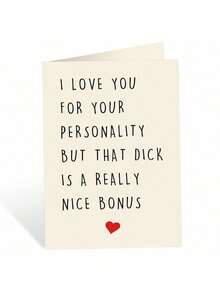 1pc Special Anniversary Card, Funny Rude Dirty Birthday Valentine's Card For Husband Boyfriend Him Fiance Men Back To School - 單件 - 查看 3
