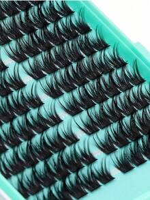 Sulv 144pcs Lash Clusters D Curl 12mm,14mm,16mm,18mm,20mm To Choose DIY Lash Clusters DIY Handmade Eyelash Clusters Extensions Daily Makeup - Black - View 7
