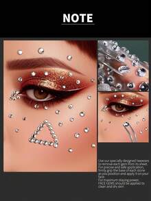 4 Sheets Fake Piercings - Nose Ring, Eyebrow, Lip Ring, Labret Studs & More - Adhesive Face Jewelry,Comes With A Bonus Pair Of Tweezers - Multicolor - View 5