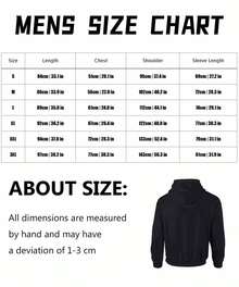 Men Casual Oversized Long Sleeve Black Streetwear Hooded Pullover Hoodies Crewneck City Name Graphic Design Long Sleeve Sweatshirts - 黑色3 - 查看 4