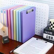 1 caja de almacenamiento de carpetas, disponible en varios colores, ideal para guardar exámenes, documentos, recibos, etc. Ideal para oficinas, escuelas, etc. Material de aprendizaje y oficina multiusos. - Negro - Ver 5