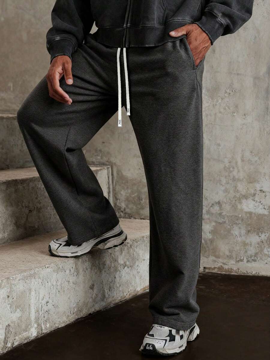 Quần thể thao nam dáng rộng, quần ống rộng, quần jogger, quần thể thao đường phố đa năng, phù hợp cho thời trang đường phố, sinh hoạt hàng ngày, đi chơi cuối tuần, lễ hội âm nhạc, tụ họp xã hội, v.v. Chiếc quần này là một món đồ đa năng không thể thiếu trong tủ quần áo của nam giới, cũng là một món quà tuyệt vời dành cho bạn trai hoặc chồng. Quần thể thao cỡ lớn, quần thể thao nam dáng rộng, quần thể thao màu xám chuyên nghiệp dành cho câu lạc bộ. - Màu xám đen - Xem 1
