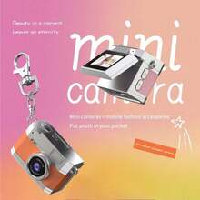 Mini cámara digital con llavero (incluye tarjeta de memoria de 32GB, lector de tarjetas, adaptador), captura de fotos y videos, cámara con pantalla abatible CCD, excelente regalo para vacaciones y Navidad - Multicolor - Ver 8
