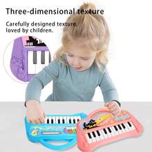 Kids Cartoon Music Electronic Piano Toy With Sound Effects, Music Toy, Educational Toy, Funny Cartoon Toy, Parent-Child Interactive Toy, Built-In Handle, Clear Sound Quality (Batteries Not Included) - Multicolor - View 8