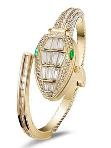 New Creative Cobra Full Rhinestone Open Bracelet Watch European And American Fashion Personalized Women's Bracelet Watch