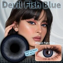 UYAAI 1 Pair - Natural Enlargement Color Contact Lenses, Large Diameter, Suitable For Dates, Daily Wear, And Parties - Blue - View 4