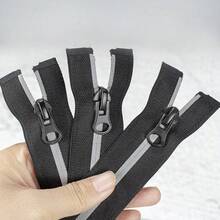 10pcs #5 Nylon Reflective Strips Zippers For Outdoor Jackets, Protective Clothing, DIY Sewing Accessories - #5 Nylon Zipper - View 4